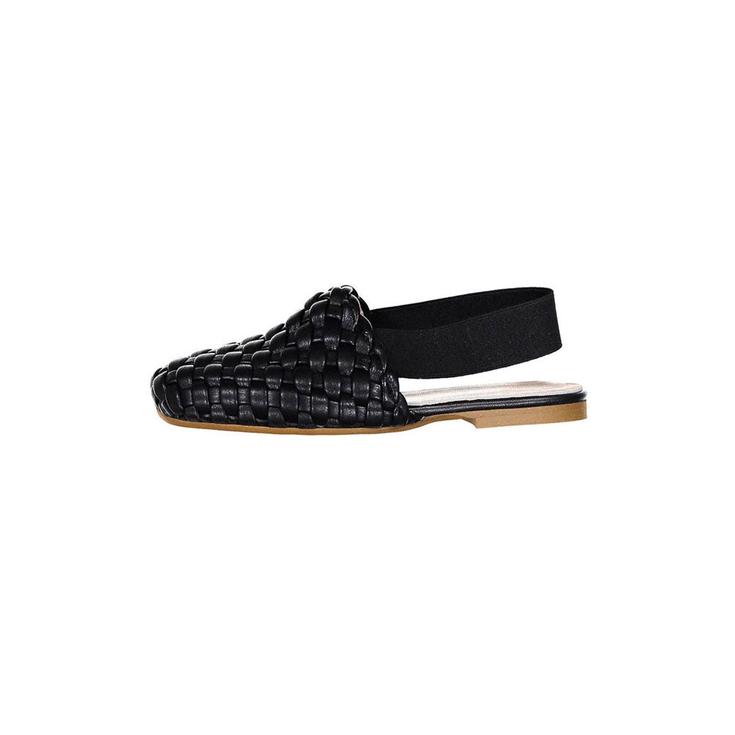 Papanatas Black Braided Elastic Slipper
