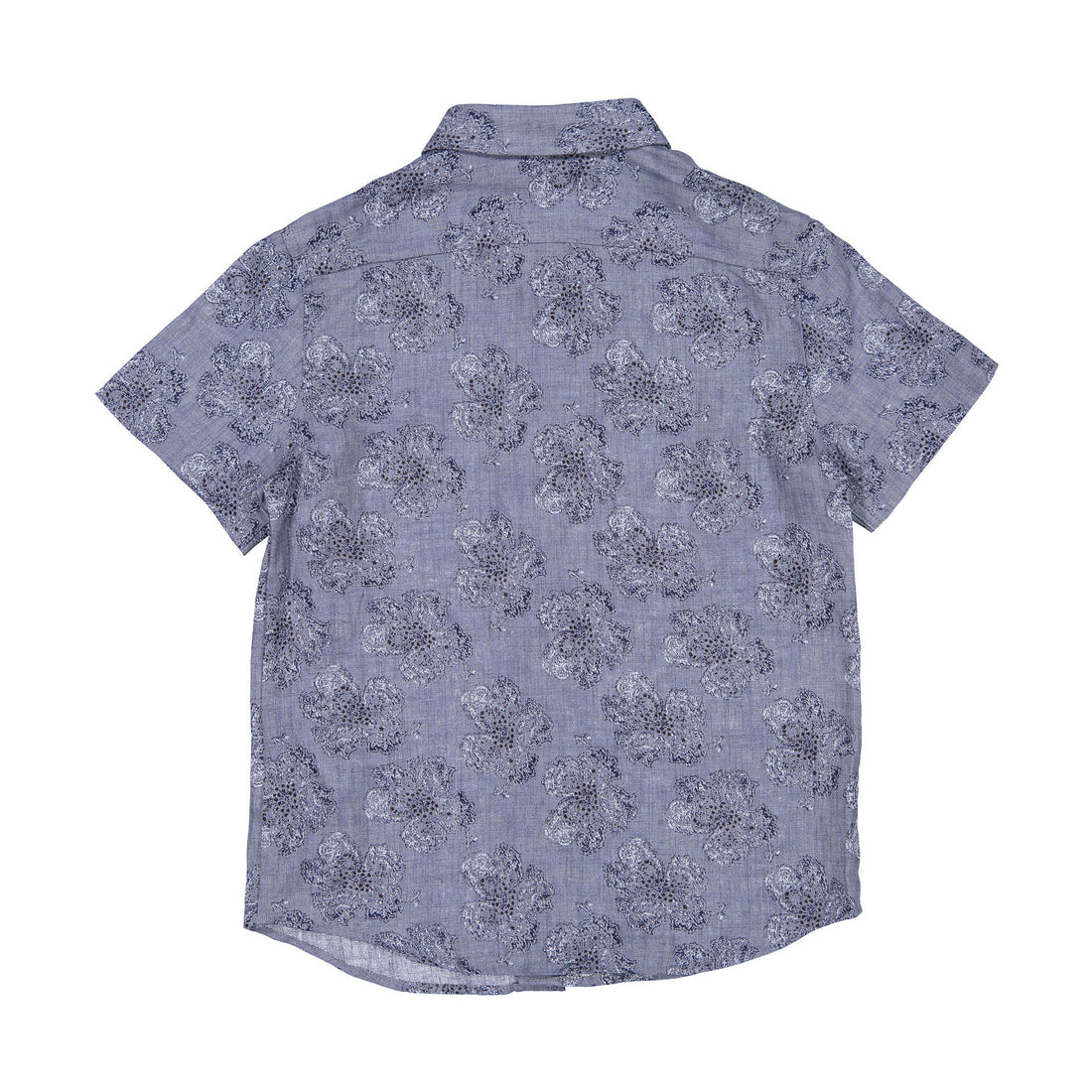 Boys and Arrows Chambray Flower Short Sleeve Shirt