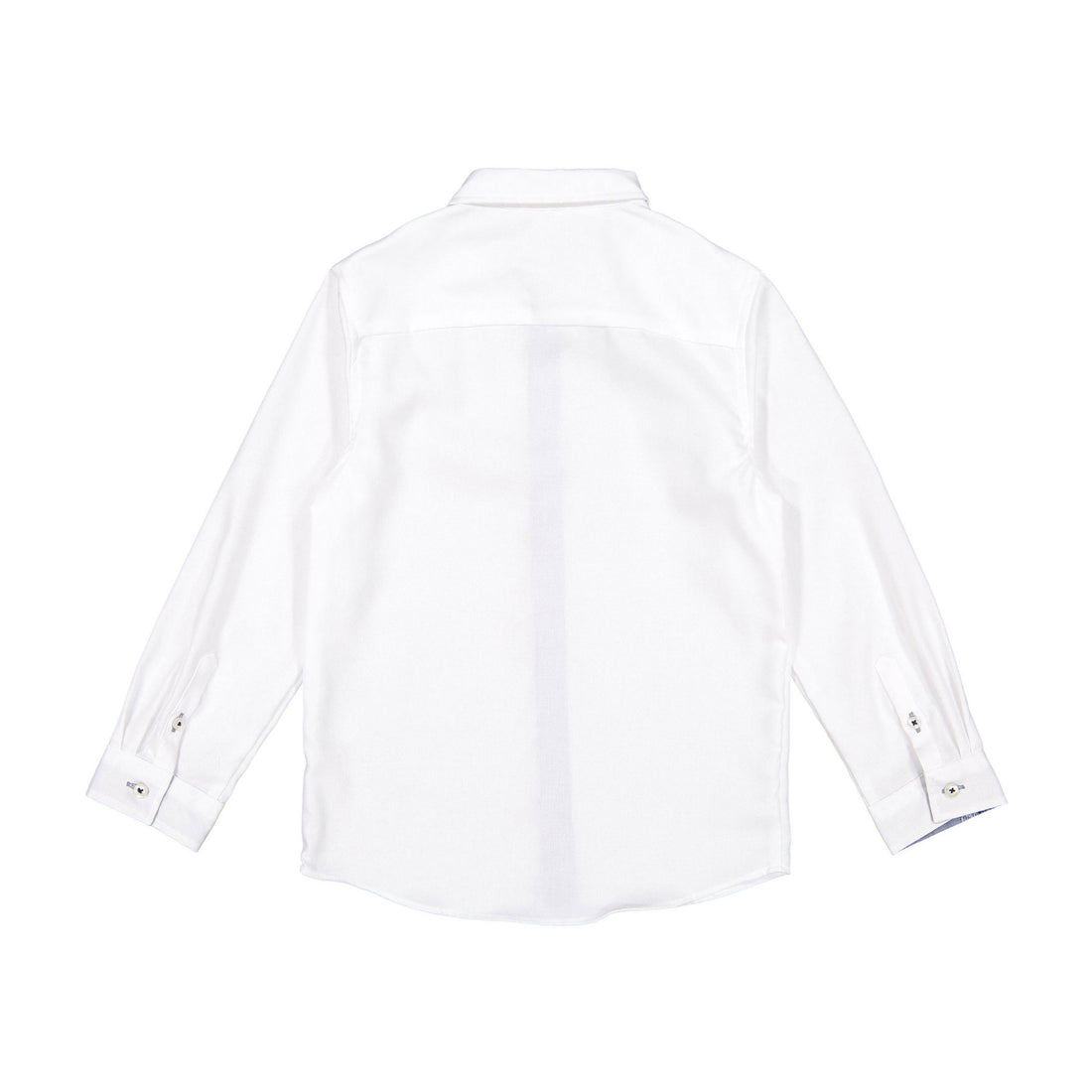 Boys and Arrows White Chambray Flower Long Sleeve Shirt