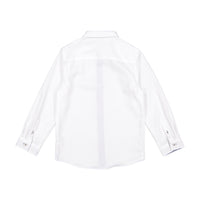 Boys and Arrows White Chambray Flower Long Sleeve Shirt