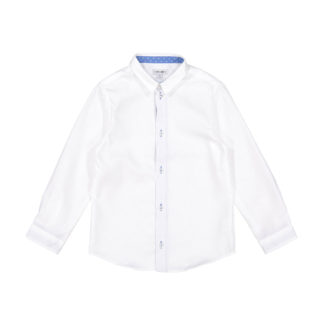 Boys and Arrows White Mini Tulips Long Sleeve Shirt