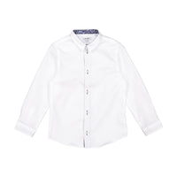 Boys and Arrows White Slate Blue Flower Long Sleeve Shir