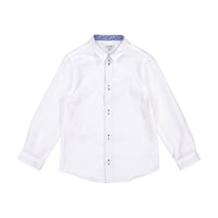 Boys and Arrows White with Blue Cheetah Long Sleeve Shirt