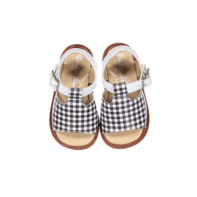 Papanatas Black Gingham Sandal