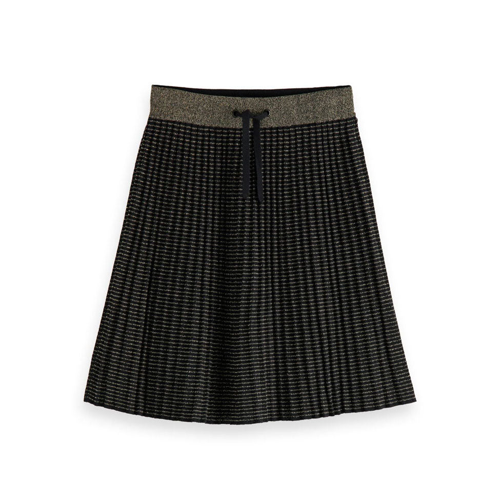 Scotch Shrunk Dark Shiny Mini Length Knitted Skirt