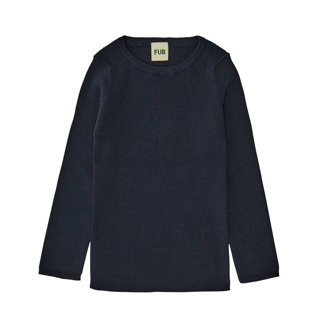 Fub Dark Navy Striped Rib Blouse