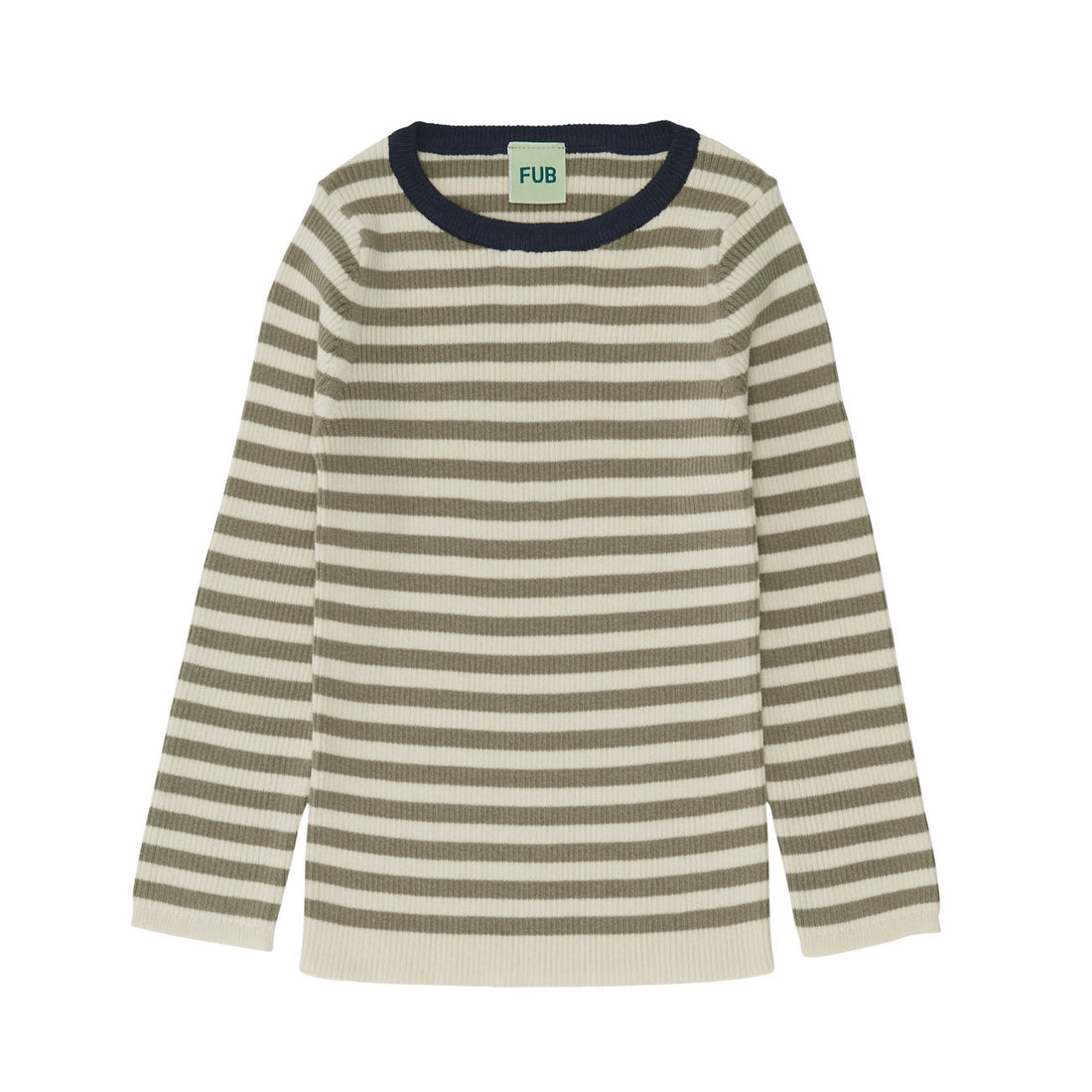 Fub Ecru/Sage Striped Rib Blouse