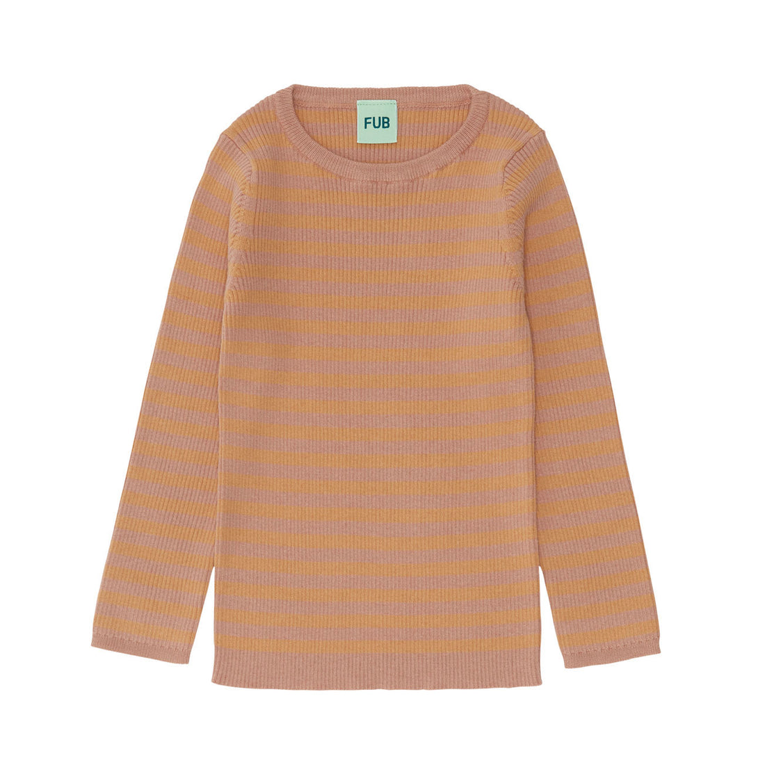 Fub Sandstone/Apricot Striped Rib Blouse