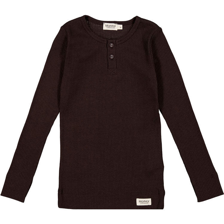 MarMar Copenhagen Dark Chocolate Ribbed Tee