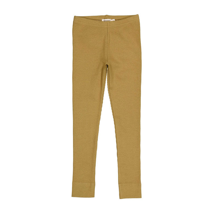 MarMar Copenhagen Dark Mustard Ribbed Leggings