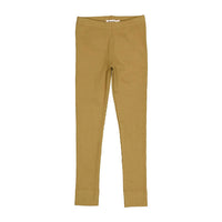 MarMar Copenhagen Dark Mustard Ribbed Leggings