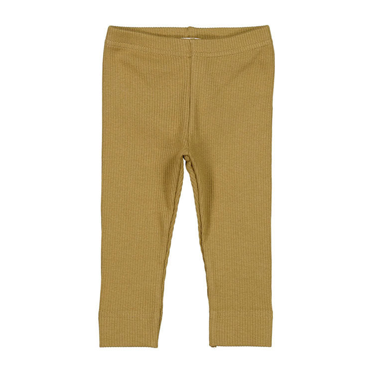 MarMar Copenhagen Dark Mustard Ribbed Leggings