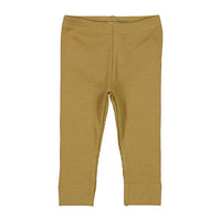 MarMar Copenhagen Dark Mustard Ribbed Leggings