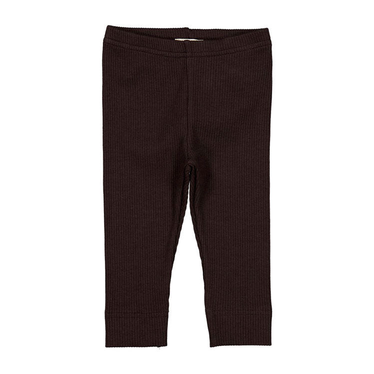 MarMar Copenhagen Dark Chocolate Ribbed Leggings