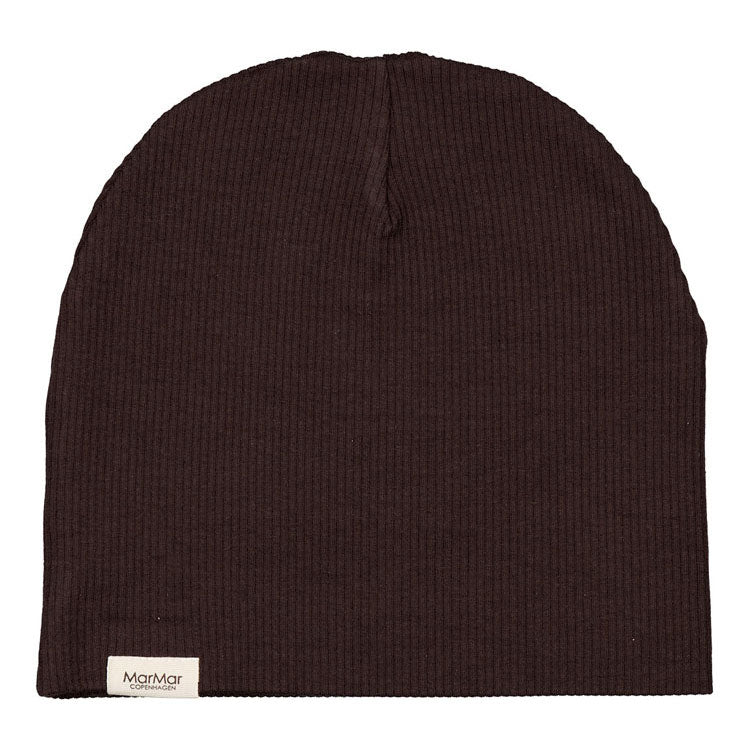 MarMar Copenhagen Dark Chocolate Ribbed Beanie