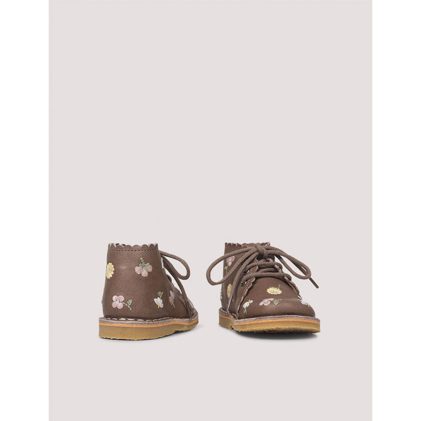 Petit Nord Taupe Uniqua Flower Scallop Boot