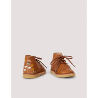 Petit Nord Cognac Wildflower Scallop Boot