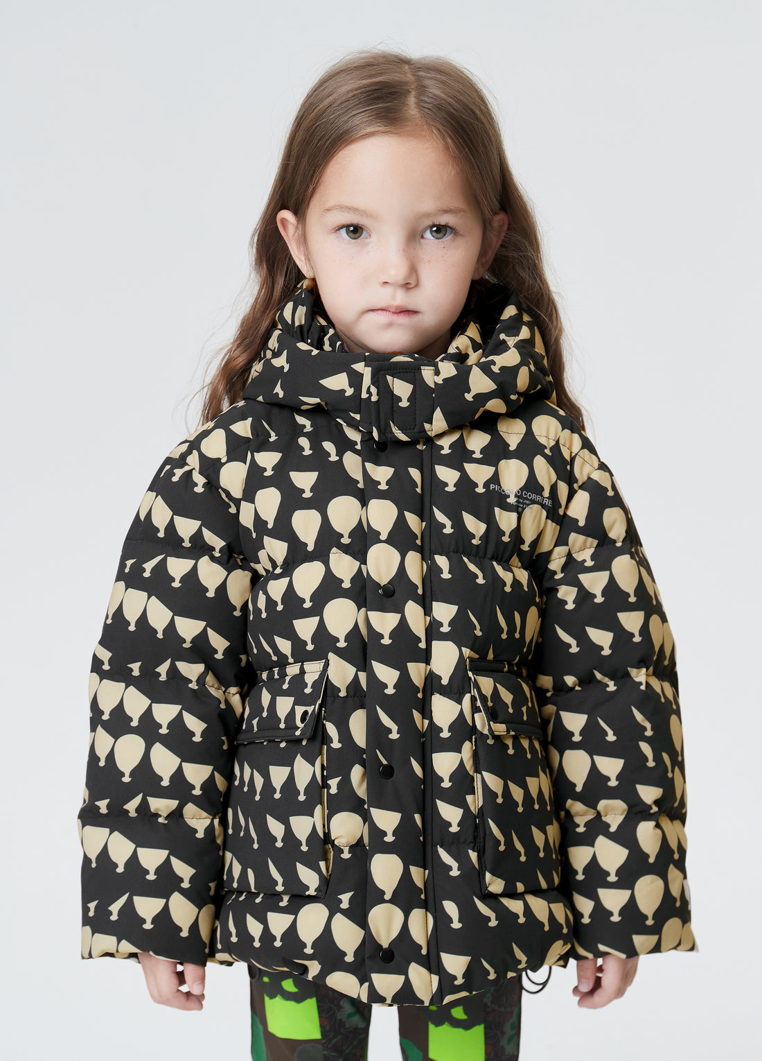 JNBY Black Multi Allover Print Down Jacket
