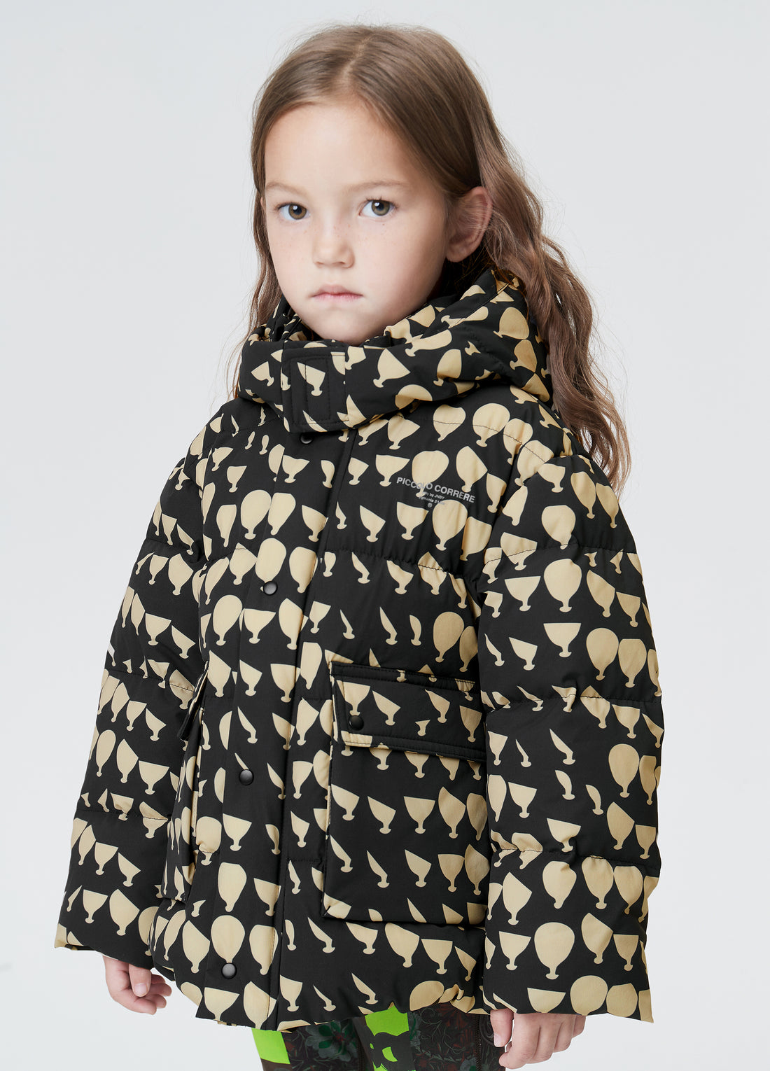 JNBY Black Multi Allover Print Down Jacket