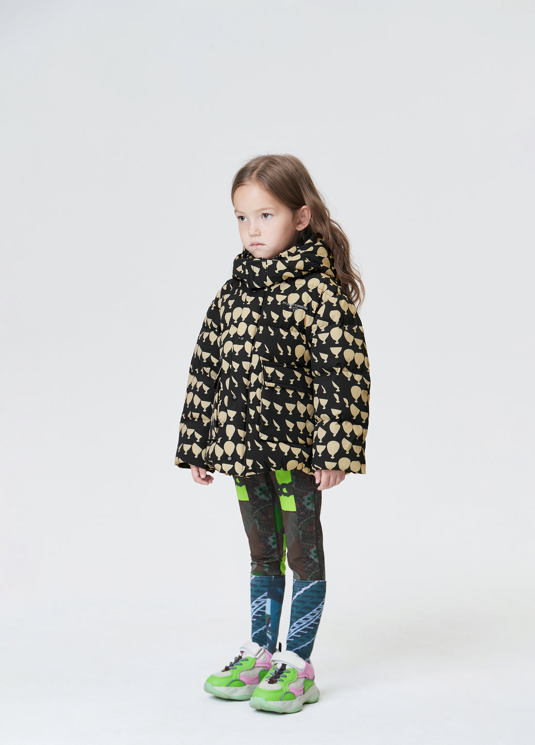 JNBY Black Multi Allover Print Down Jacket