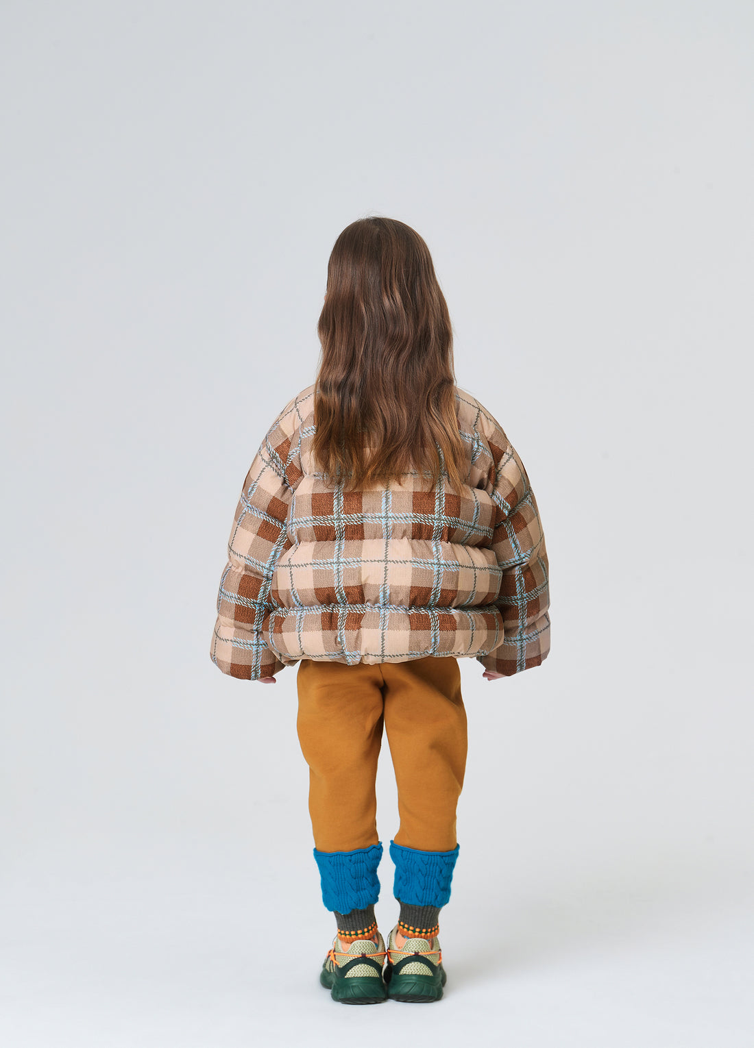 JNBY Beige Plaid Down Coat