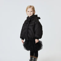 JNBY Black Down Coat Bear Hoodie