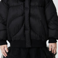JNBY Black Down Coat Bear Hoodie