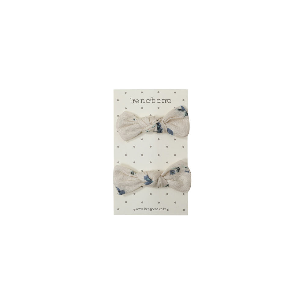 Bene Bene Cream Beige Water Lilly Ribbon Pin