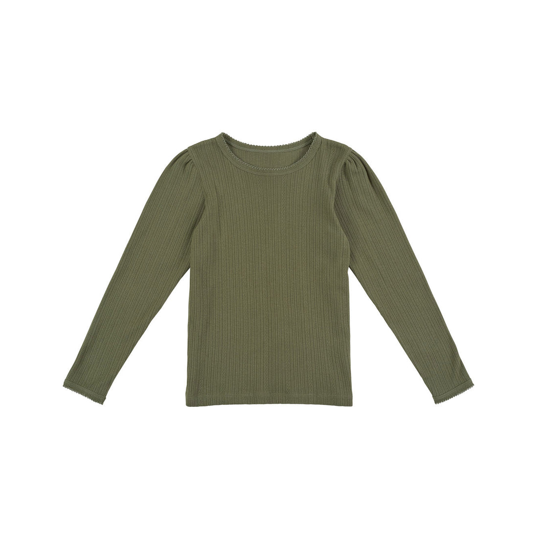 Little Cotton Clothes Laurel Pointelle Long Sleeve Organic Tee