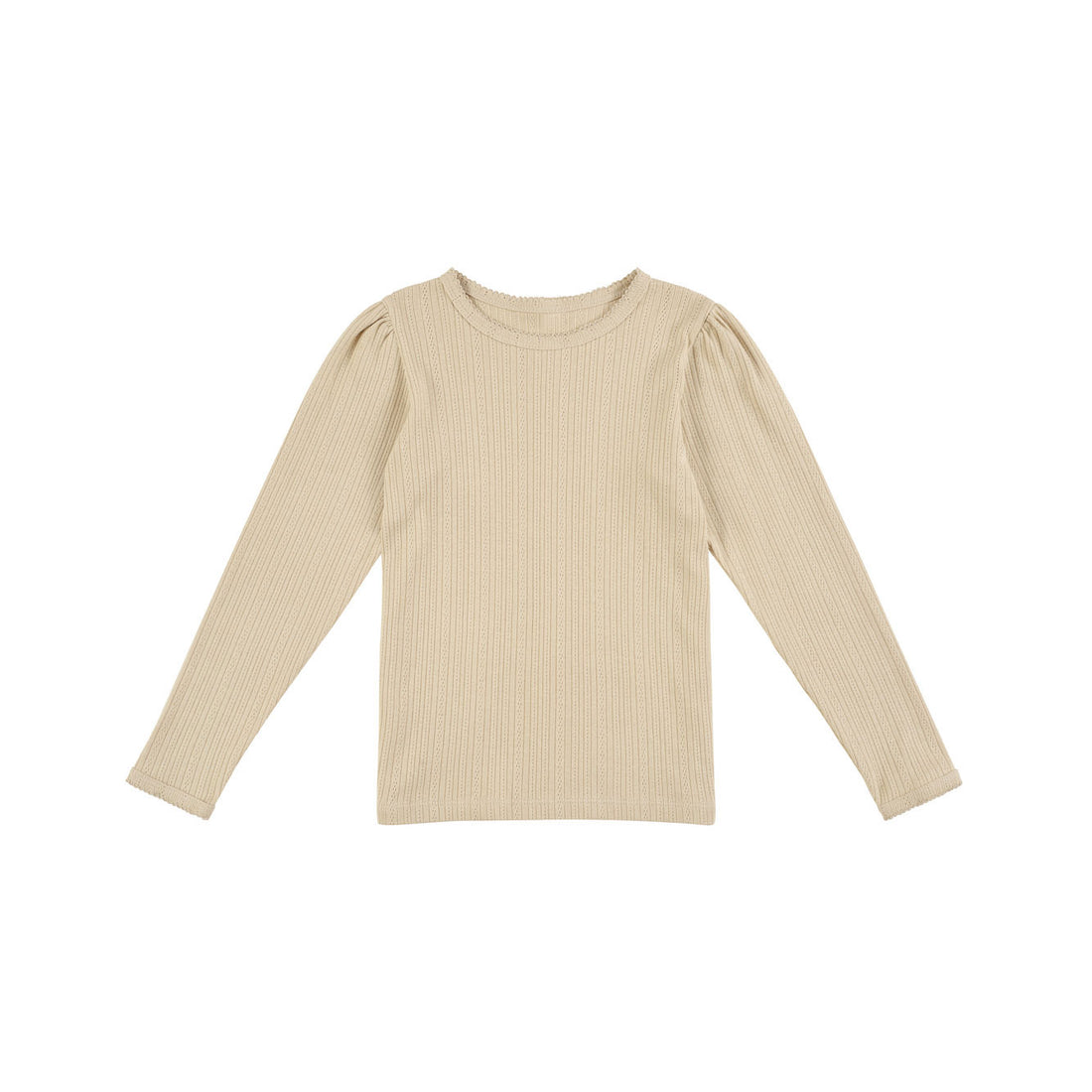 Little Cotton Clothes Nutmeg Pointelle Long Sleeve Organic Tee