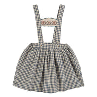 Little Cotton Clothes Cove Blue Check Flannel Heidi Skirt