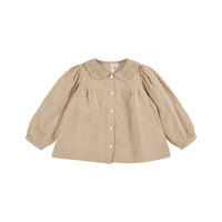 Little Cotton Clothes Nutmeg Ruby Linen Blouse