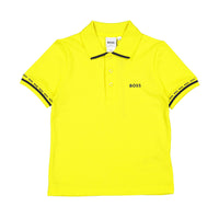 Hugo Boss Yellow Stripe On Collar Polo