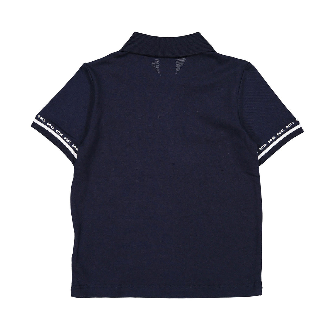 Hugo Boss Navy Stripe On Collar Polo