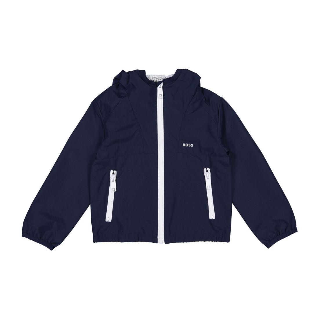 Hugo Boss Navy Hooded Windbreaker