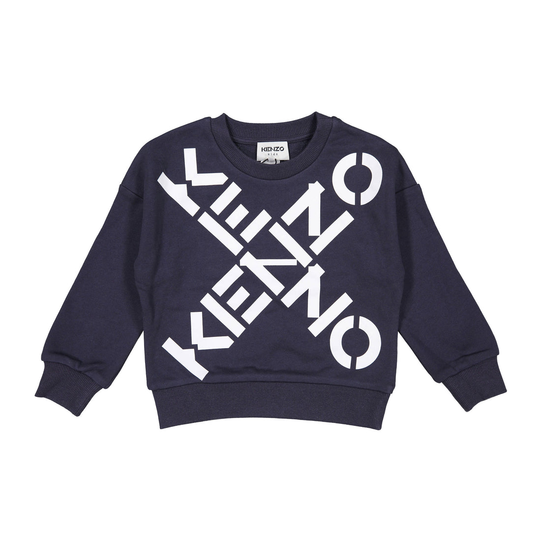 Kenzo Black Criss Cross Logo Sweatshirt