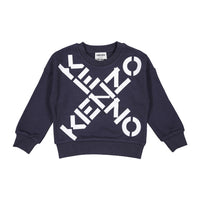 Kenzo Black Criss Cross Logo Sweatshirt