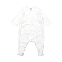 Petit Bateau Baby Side Snap Star Print Footie