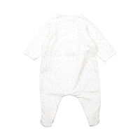 Petit Bateau Baby Side Snap Star Print Footie