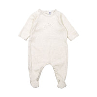 Petit Bateau Melange Footie With Side Snap