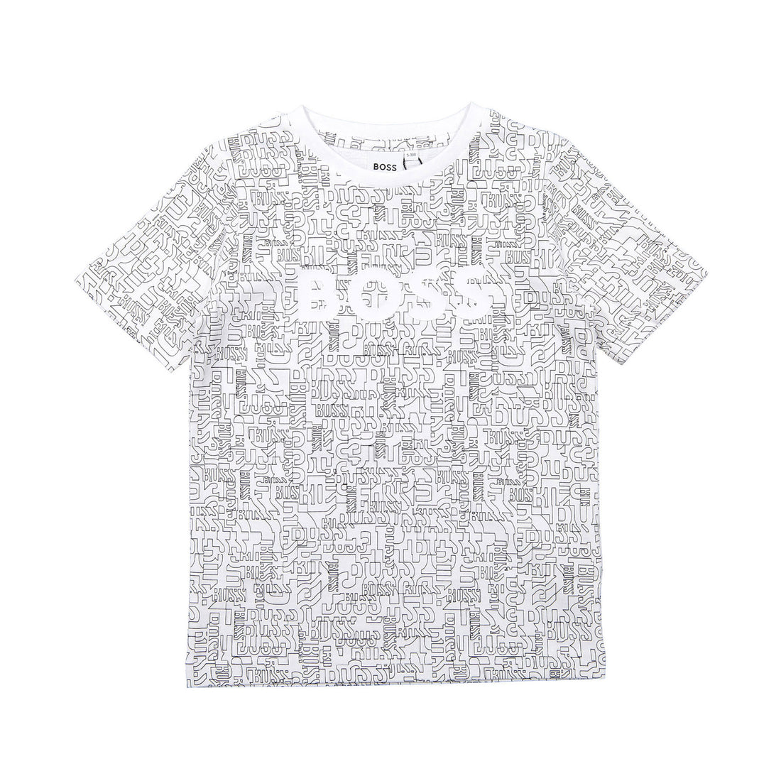Hugo Boss White Print Allover Tee