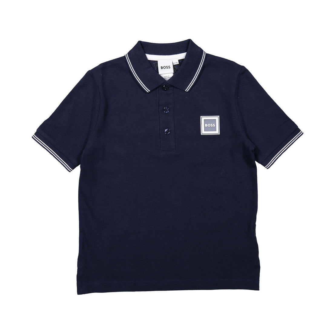 Hugo Boss Navy Transparent Badge On Chest Polo
