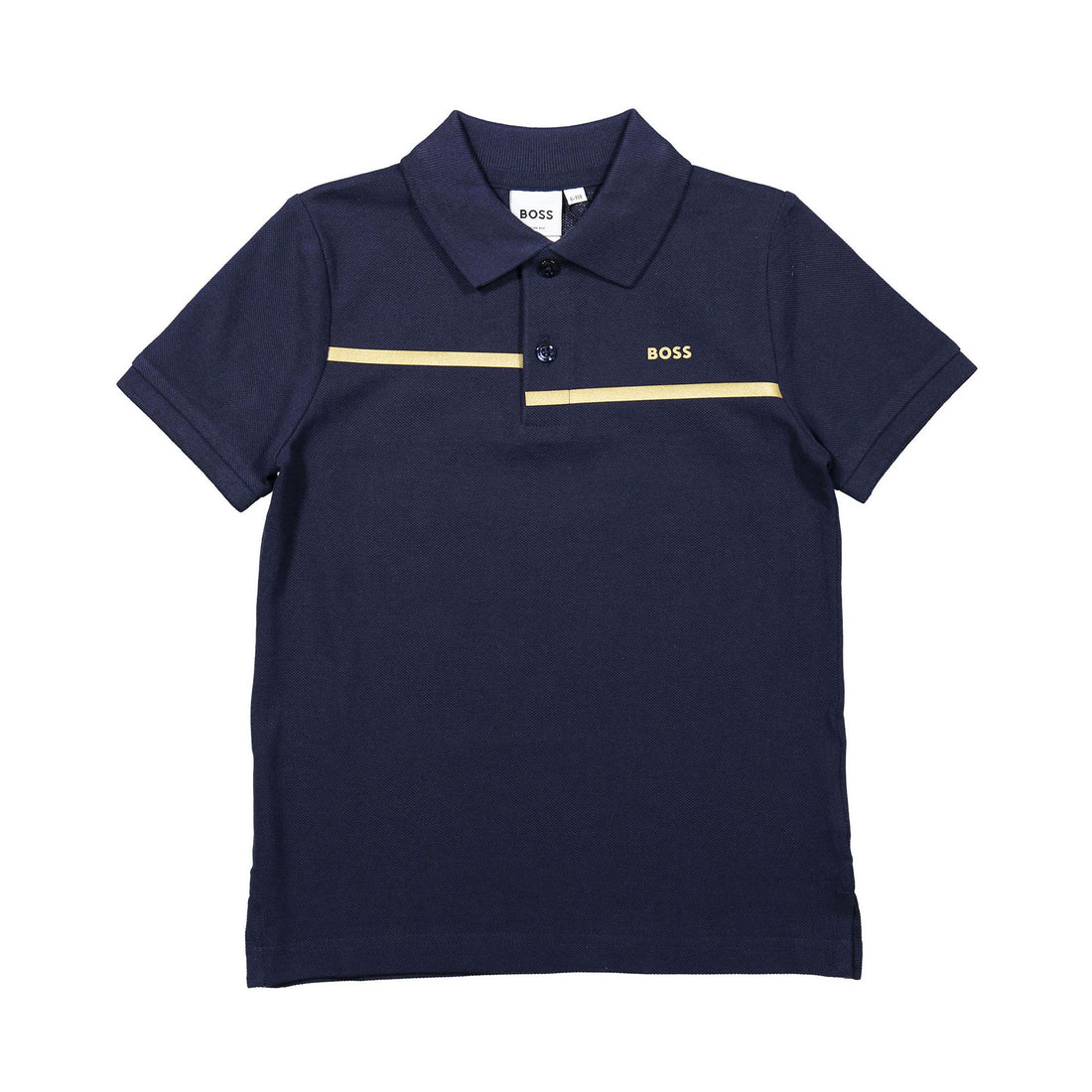 Hugo Boss Navy Single Line Printed Polo