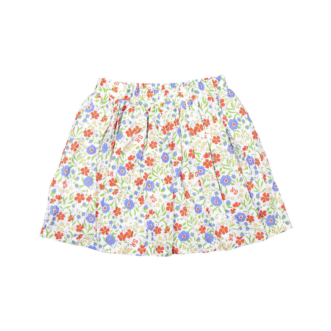 Sonia Rykiel Mini Flower Magnolia Pleated Mini Skirt