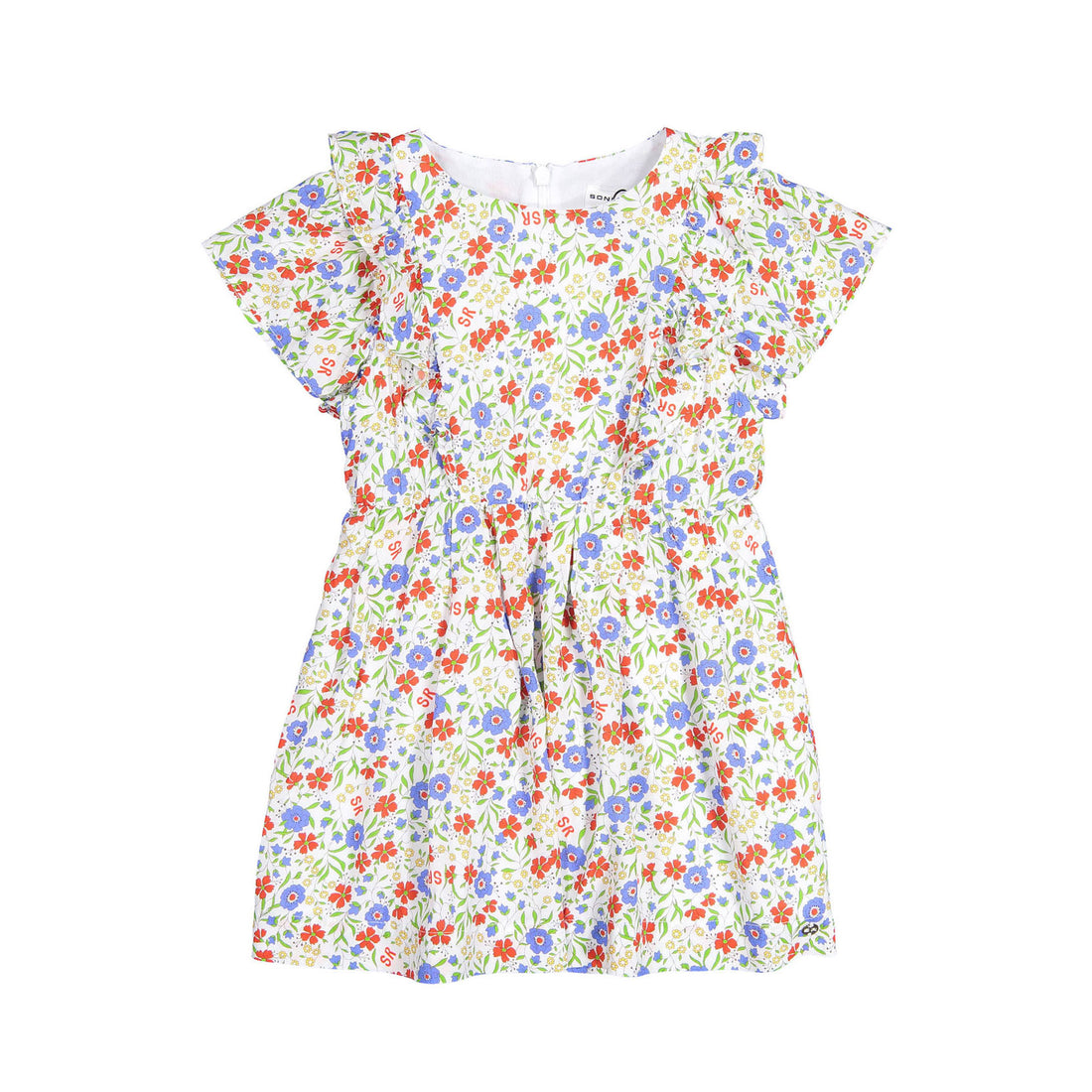 Sonia Rykiel Mini Flower Magenta Allover Print Dress