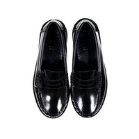 Papanatas Black Classic Leather Loafer