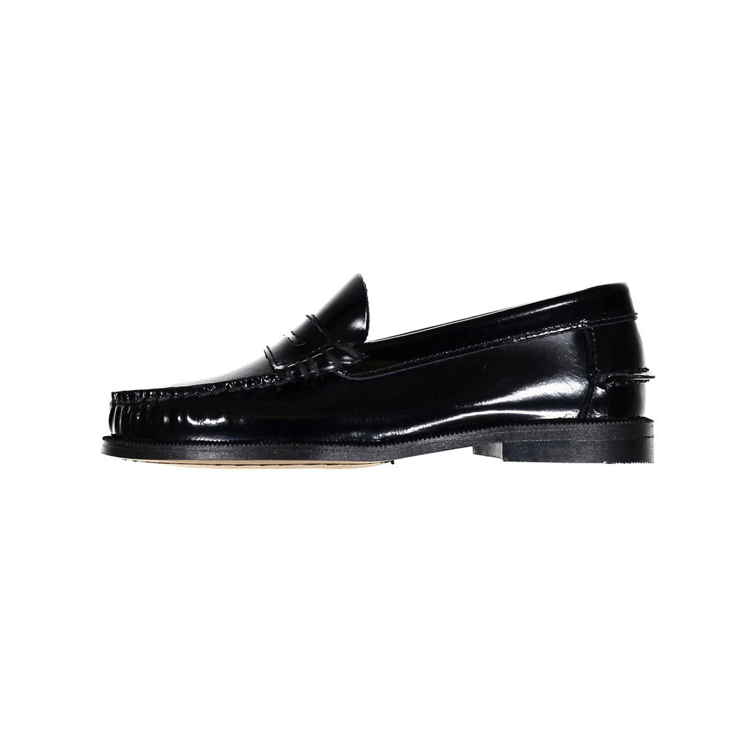 Papanatas Black Classic Leather Loafer