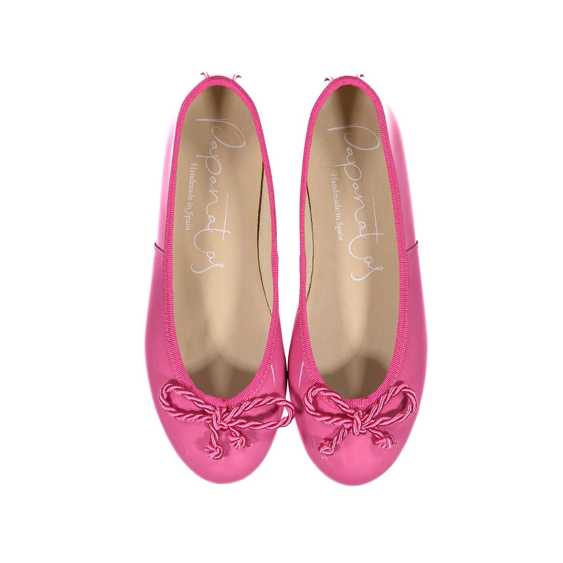 Papanatas Fuchsia Patent Leather Ballet Flats