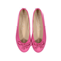 Papanatas Fuchsia Patent Leather Ballet Flats