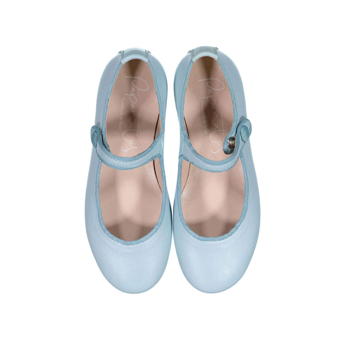 Papanatas Bright Mint Leather Mary Janes
